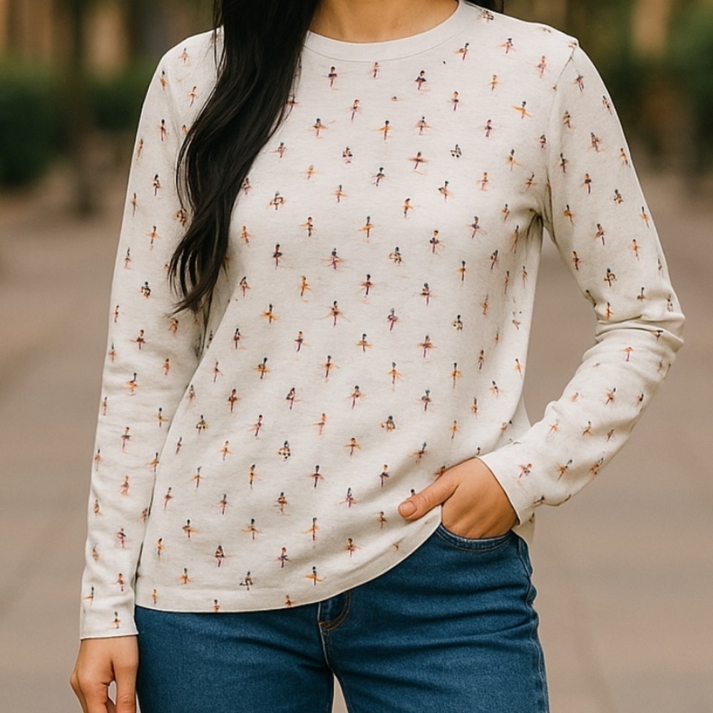Lane Bryant winter fun printed top 14/16